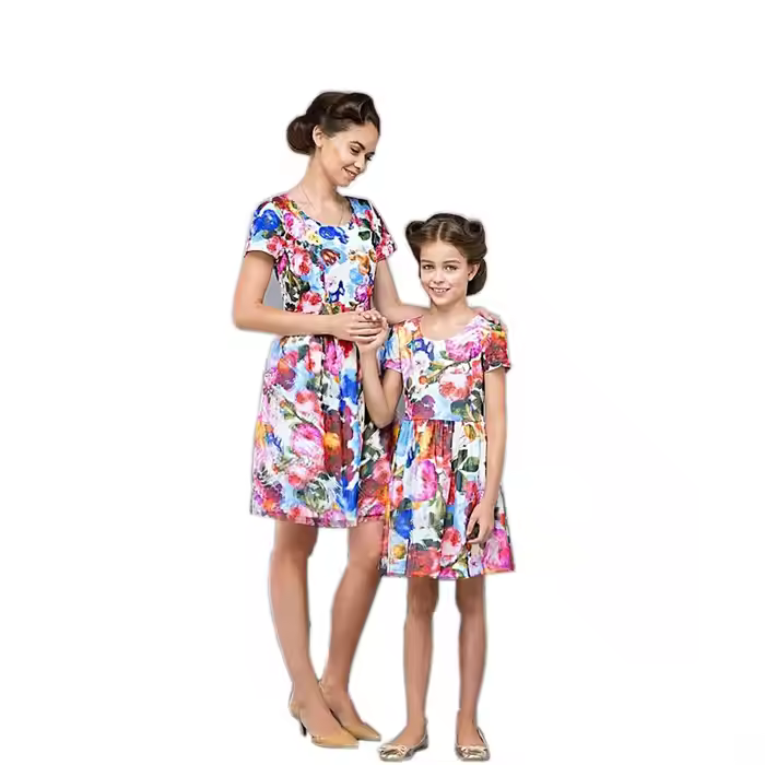 girls flower white dress