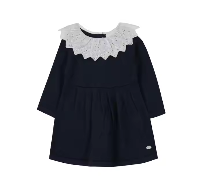 OEM Children Clothes Customized Kids Girls Winter Sweater Dress With Lace Decoration Hot Sale Dress Girl