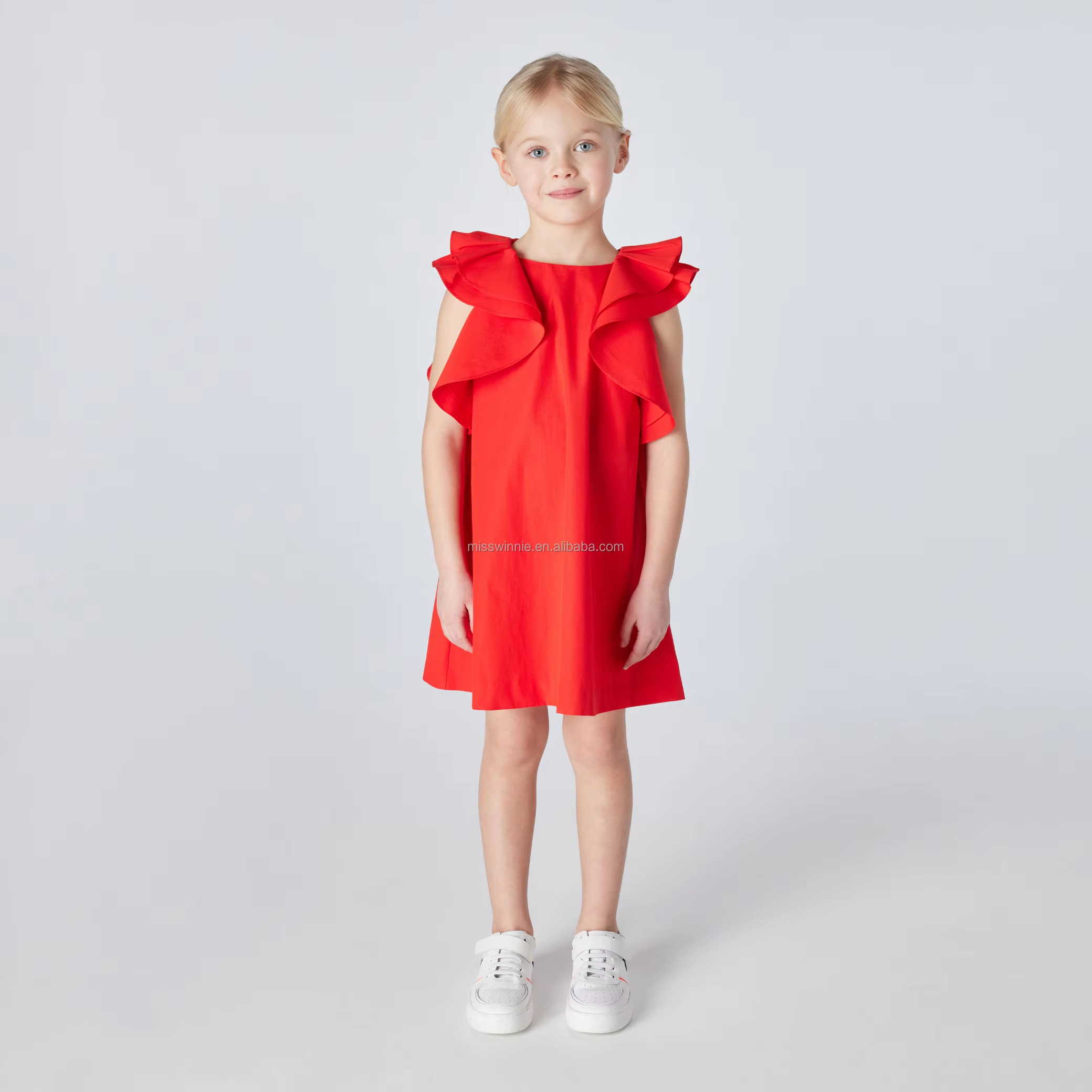 OEM &ODM Custom 1-12 Years Baby Girl Dresses 2025 New Arrival Fashion Dress for Kids Girl With Ruffles