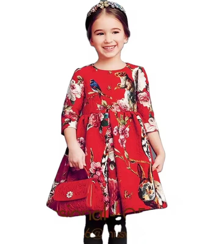 Wholesale Child Dress Fancy Design Fashion Party Elegance Young Girl Dress Children Kid Clothes