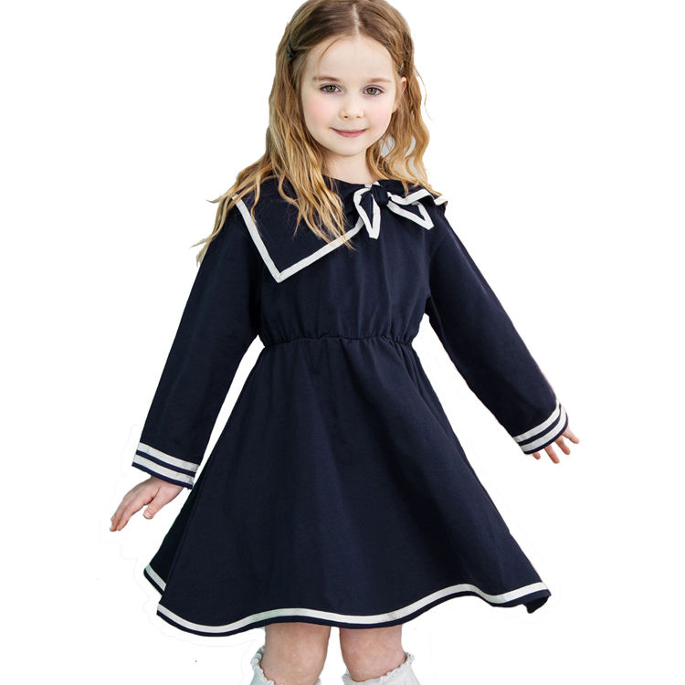 Latest Fashion Black and White Plaid Dress Girls Summer Wear